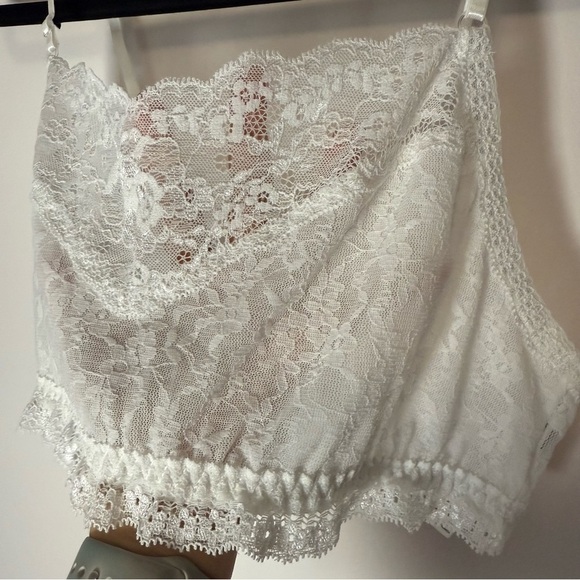 Hanky Panky Elegant White Lace Bralette Size L - Picture 4 of 6